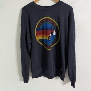 Aviator Nation Logo Crew Sweatshirt Charcoal Unisex Medium